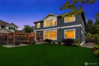 Fully fenced, private yard.