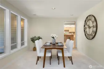 Dinning room for family dinners, game nights, or entertaining.
