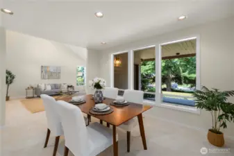 Enjoy covered out door patio in any weather.