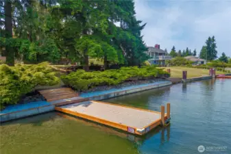 Updated dock for easy access to the lake.
