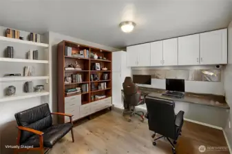 Large Office/Den. Virtual Staged