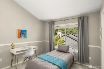 Additional bedroom has premium carpet and fresh paint