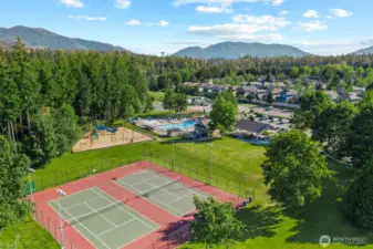 Klahanie has parks, tennis courts, pickleball courts and basketball courts for residents to enjoy