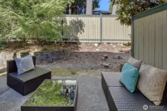 private backyard / patio