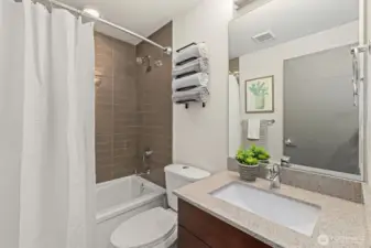 First floor full bathroom
