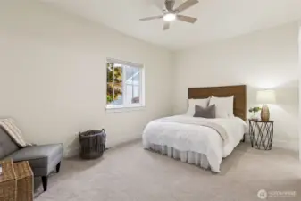 Primary suite with new fan.