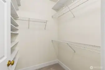 Walk in primary closet.