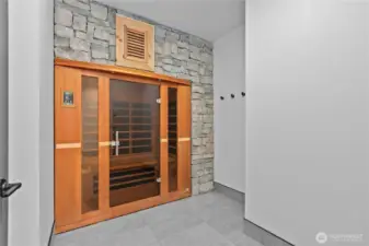 Sauna off of rec room on lower level