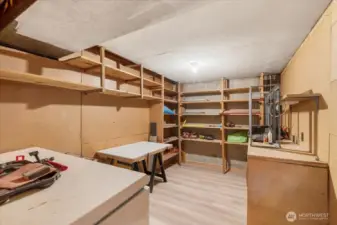 Storage/workshop in basement