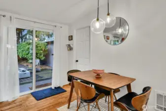 Easy flow to back patio and yard.