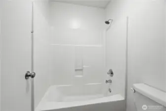 Separate water closet for privacy.