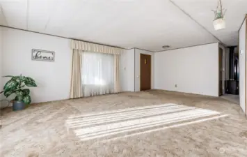 Very spacious Living room.  Lots of light