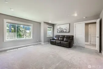 Massive 2nd story bonus room with walk-in closet.