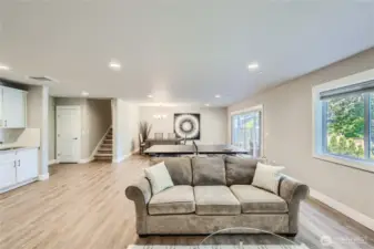 1,100 Sqft ADU/mother-in-law apartment. This can also be the household fun space! This space is also perfect for Super Bowl parties, sleepovers, movie nights and more!