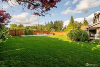 .33 acre large yard