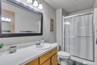 3/4 bath off the primary bedroom.