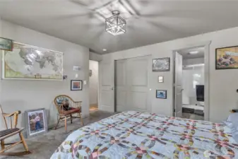The primary bedroom features a private bath.