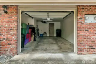 Deep garage. Each unit has a private garage.
