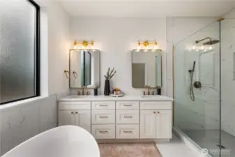 Primary Bathroom w/free standing tub and shower
