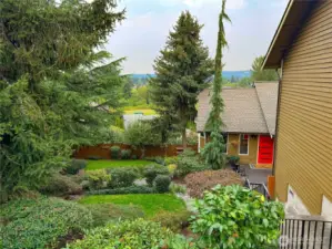 Mature landscaping designed for easy maintenance.