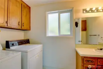 laundry room with half bath
