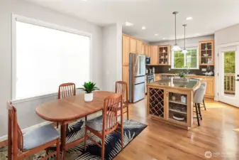 The Dining Room and Kitchen - open and flowing - perfect for entertaining.