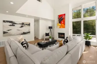 Vaulted Ceiling family room