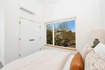 The Primary bedroom is big enough for a king bed.