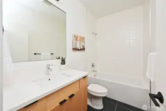 Full bathroom is on the top floor too.