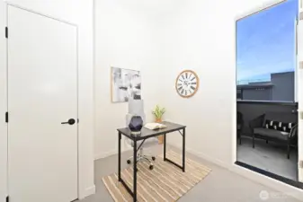 West-facing deck access here.