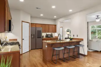 Virtually placed refrigerator.