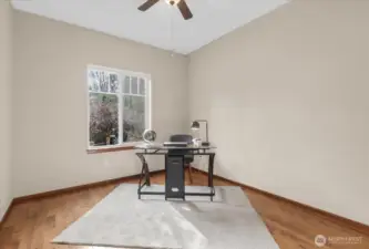 Fresh paint in the office/den.