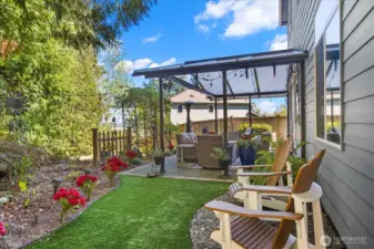 No maintenance Dream Turf lawn.