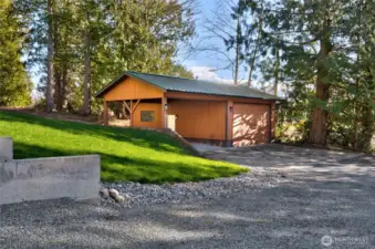 Detached shop and carport.