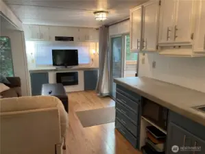 Kitchen and living area