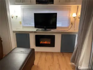 Fireplace and TV
