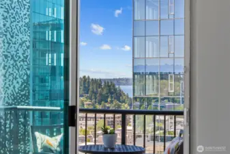 Bellevue Pacific Tower high-rise condominium building in downtown Bellevue with luxury amenities and concierge service.