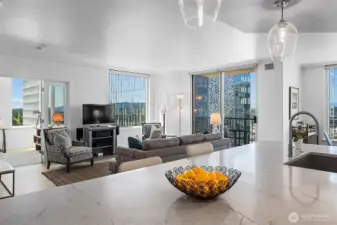 Contemporary kitchen renovation featuring sleek cabinetry and quality finishes.