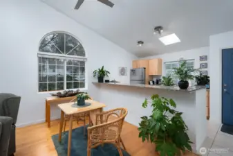 Enjoy the natural light streaming onto your kitchen table, perfect for savoring your morning coffee or a relaxed evening meal.