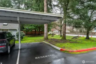 Reserved carport parking spot 7-4