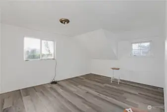 Upstairs large bedroom with new floors