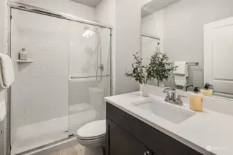 Bathroom on lower floor.