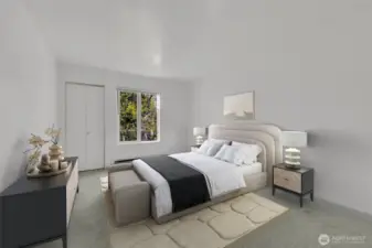 Virtually Staged Bedroom