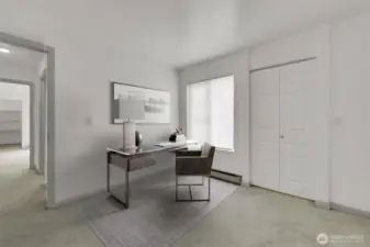 Virtually Staged 2nd Bedroom or Home Office