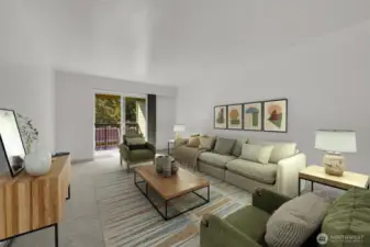 Virtually Staged Living Room