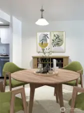Virtually Staged Dining Area