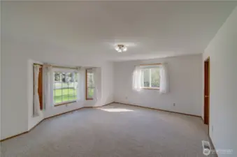 Primary suite with walk in shower and full bath.