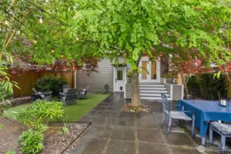 The backyard - wow!  You will love to hang out here and take in the afternoon sunshine.