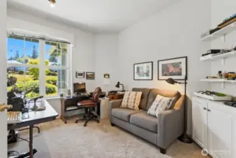 Den or Private office with double french doors - off the entry