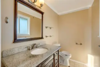 Half bath in the primary bedroom
